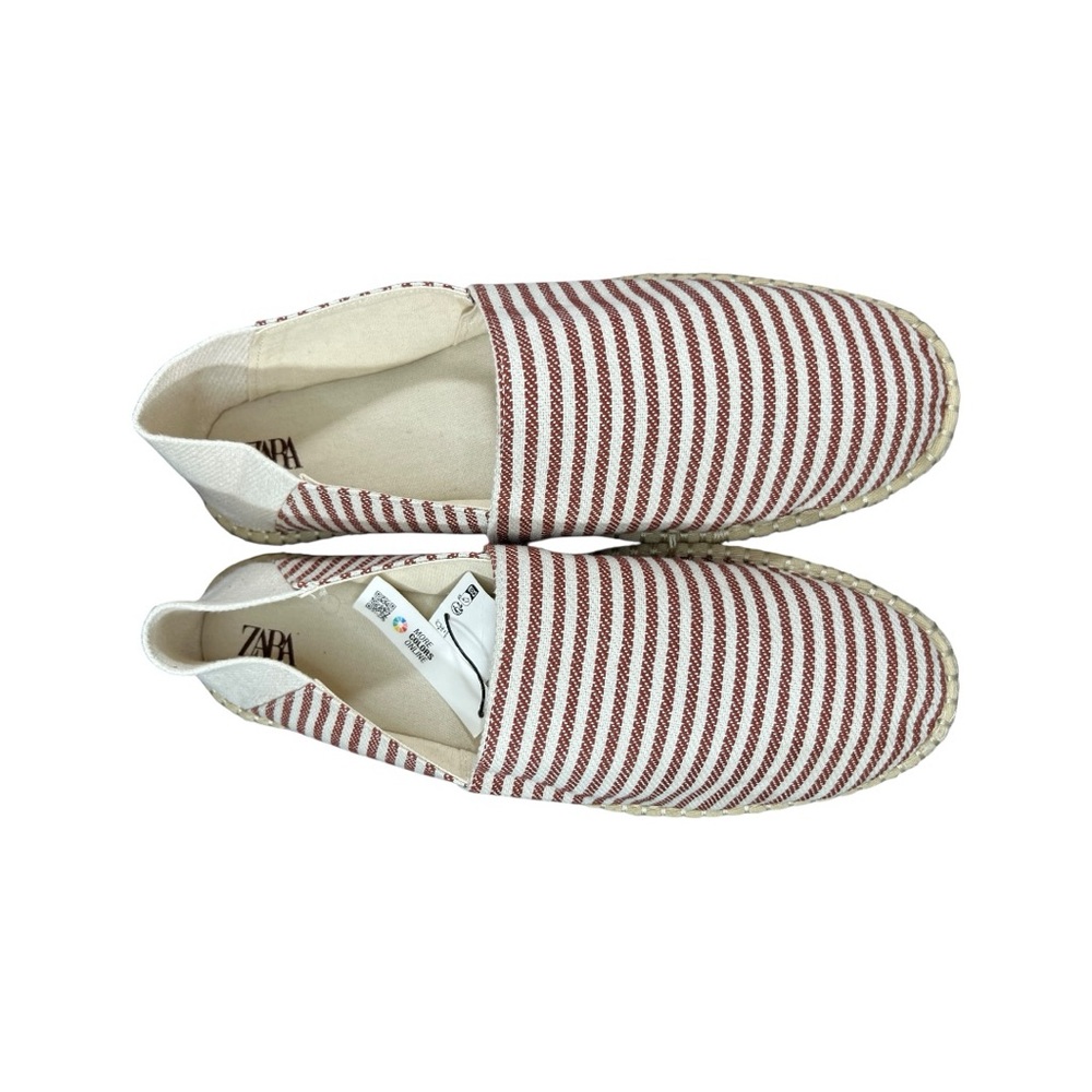 ZARA Men’s Striped Espadrilles Slip-On Shoes Size 10.5 | New | Summer Casual